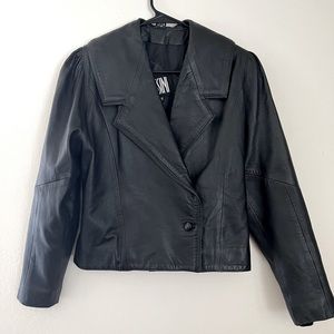 Vintage buttery soft black leather jacket